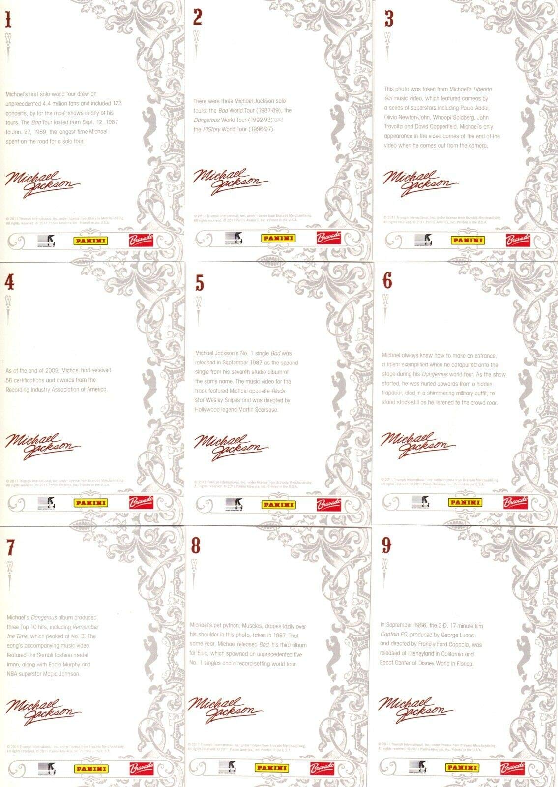 Amazon.com: MICHAEL JACKSON THE KING OF POP 2011 PANINI
